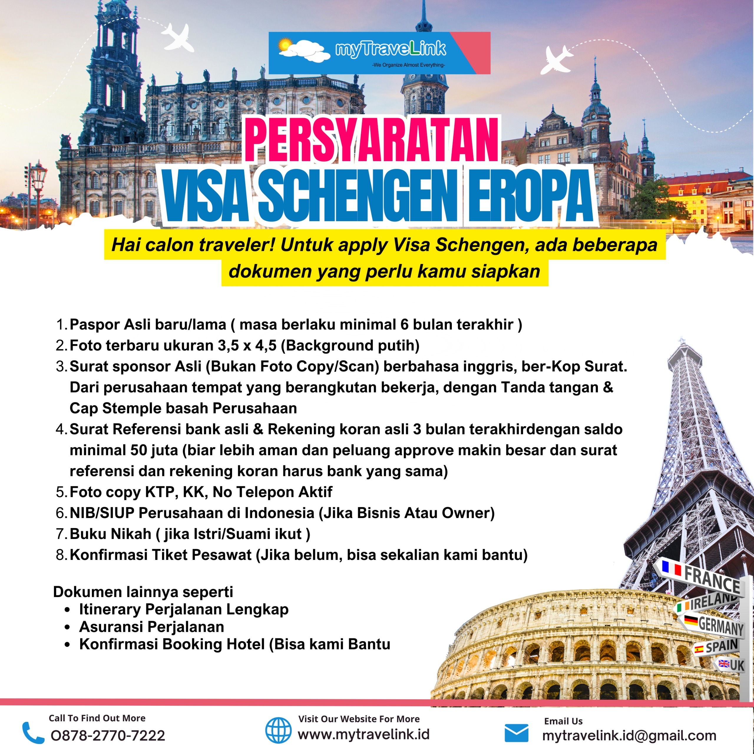 Jasa Pengurusan Visa Schengen Eropa