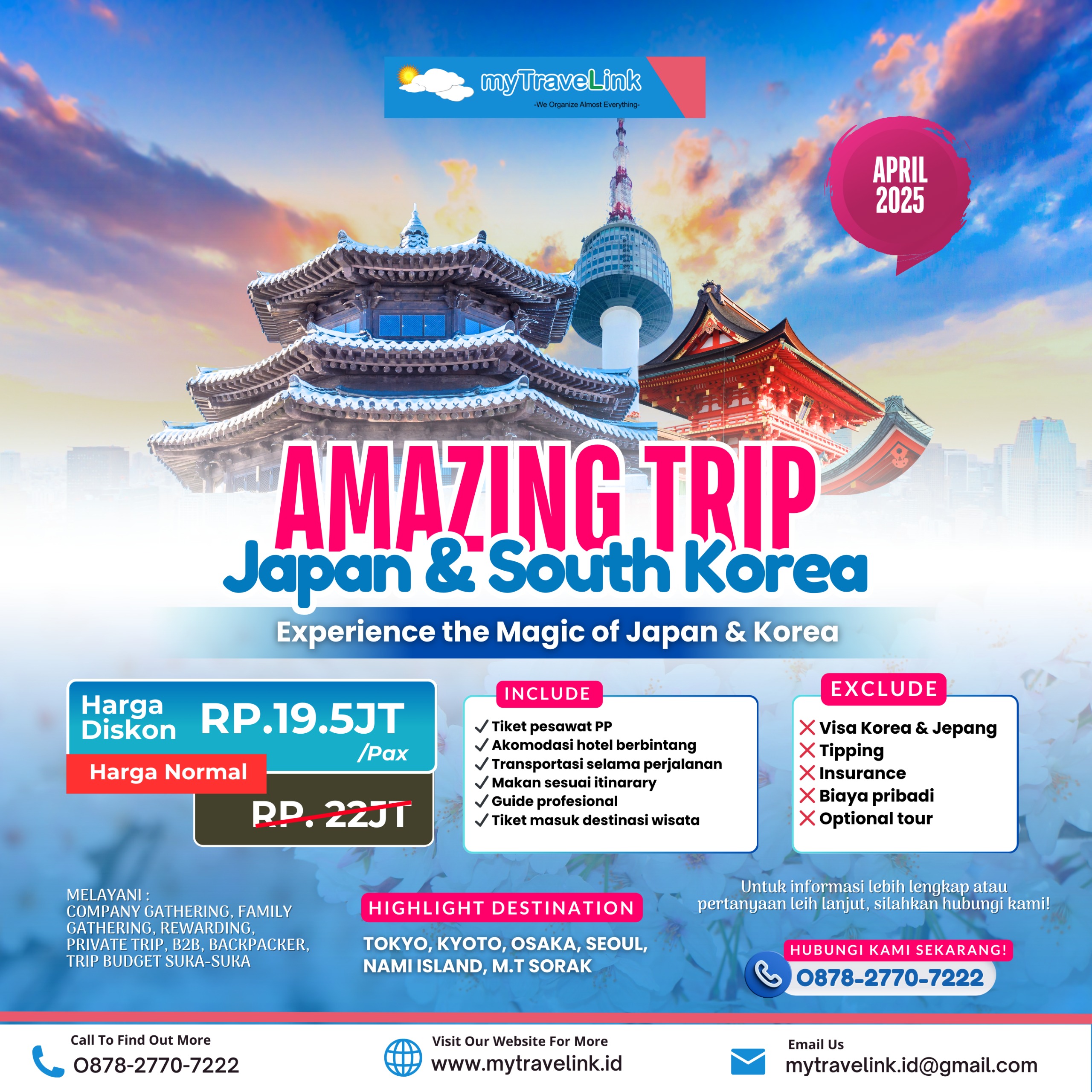 DETAIL AMAZING TRIP JEPANG PLUS KOREA